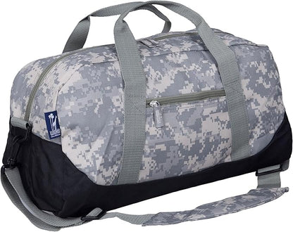 Wildkin Kids Overnighter Duffel Bag – Carry-On Size, Ideal for School & Sleepovers – Digital Camo