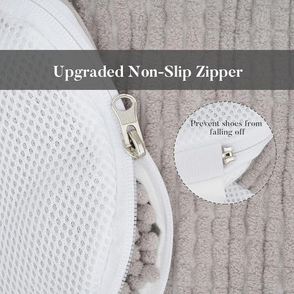 4Pcs Reusable Laundry Shoe Bag for Washer and Dryer, 2024 New Shoe Cleaning Bag, 360Cleaning for Sneaker and Gym Shoes (Grey)