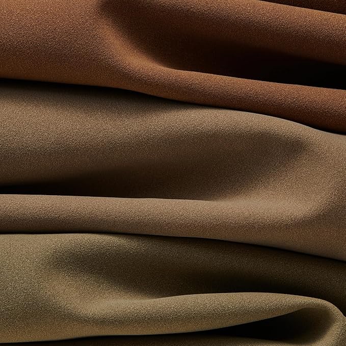 EACHY Travel Makeup Bag, Faux Suede Cosmetic Bags for Women,Large Capacity Portable Pouch Open Flat Toiletry Bag Make up Organizer with Divider and Handle