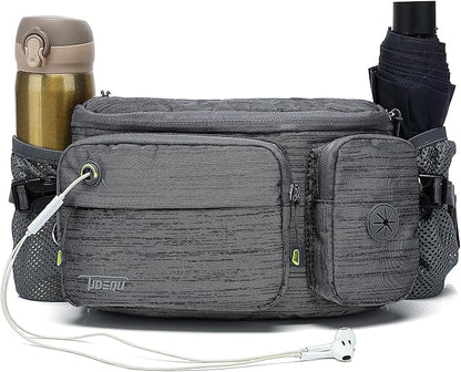 TUDEQU Hiking Fanny Pack for Men Women Large Hiking Waist Packs Mens Fanny Pack Crossbody Waist Bag for Men for Travel