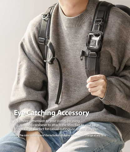 Ringke Mini Pouch Block, Small Bag for Universal Wireless Ear Buds, Durable Waterproof Keychain Backpack Accessories for AirPods Pro 3 & 2 & 1, AirPods 4 & 3 & 2 & 1 Case