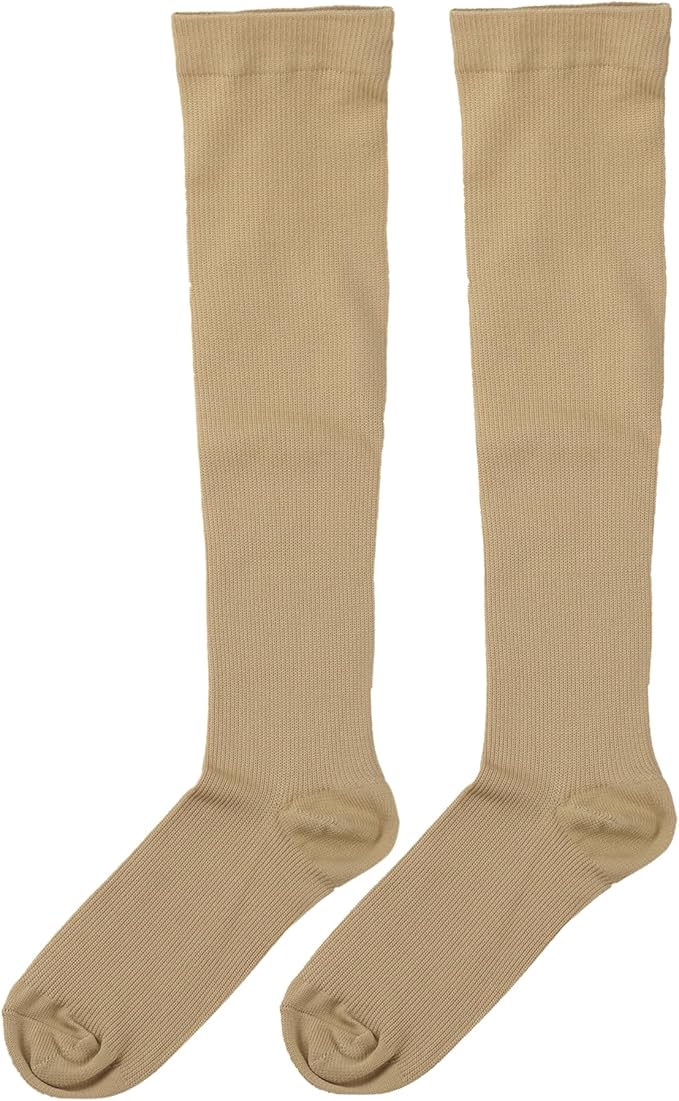 Bestjybt 3 Pairs Compression Socks for Women & Men Circulation 15-20 mmHg Support Socks for Athletic Running Cycling