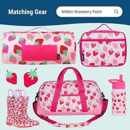 Wildkin 12-inch Kids Backpack – Padded, Adjustable, Ideal for Daycare & Travel - Strawberry Patch