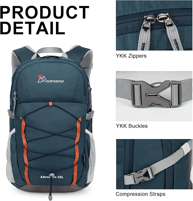 MOUNTAINTOP 25L/40L Hiking Backpack,Lightweight Travel Backpack for Men Women Outdoor Backpacking, Camping