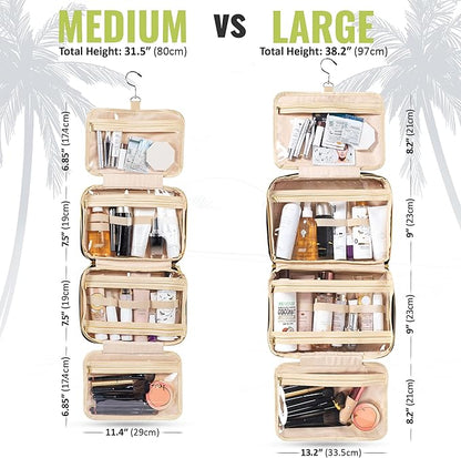 BOACAY Large Hanging Travel Toiletry Bag for Women, Makeup Bag, Bathroom & Shower Organizer Kit for Accessories, Cosmetics, Essentials