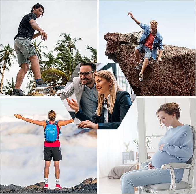 fenglaoda Compression Socks Women Men 6 Pairs, Knee High Best Support Circulation Socks for Running, Travel, Flight, Nurse