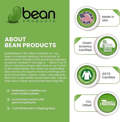 Organic Cotton Neck Roll Pillow with Pillowcase – Organic Buckwheat Filled Soft Neck Pillow with Breathable and Durable Fabric Washable Protector – Supportive for Deep Sleep – Made in USA, 4" x 12"