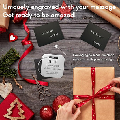 Stainless Luggage Tags for Suitcases 4 Pack: Metal Personalized Luggage Tags for Backpacks & Bags with Customizable Texts (Silver)