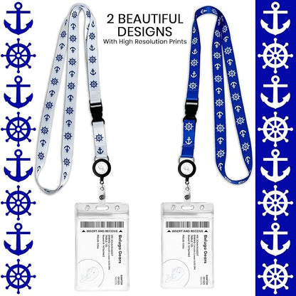 Luggage Tags Essentials 4 Sets with Zip Seal and Steel Loops + 2 Lanyard Detachable ID Holder Badge + 4 Cabin Magnetic Hooks (27lbs) - Fits All Cruise Lines