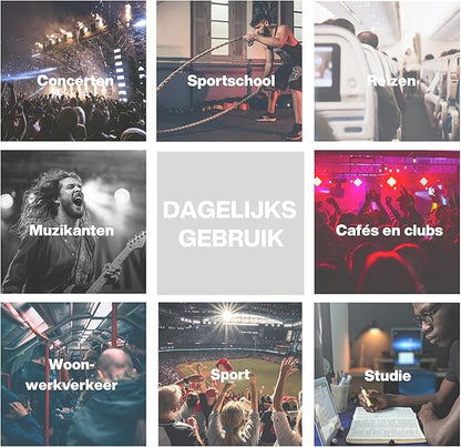 EARPEACE Music PRO - Concert Ear Plugs - Earplugs for Noise Reduction up to 20dB - High Fidelity Ear Plugs for Concerts, Musicians and Live Events - Reusable Earplugs - Includes Filter Set and Case