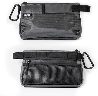 GOBAGS Production Zipper Bags - Electronics & Camera Accessories Bag - Cable organizer, Gear Accessory Pouch, Travel Camera Essentials (Small, Gray)