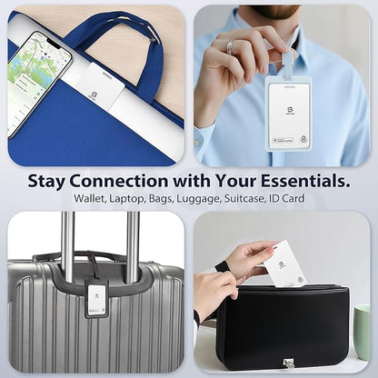 Thin-Finder-for-Wallet[Apple MFi Certified], Card-Tracker Works with Apple Find My (iOS Only), Smart-Tags-Tracker-Card for Wallet/Luggage/Passport, Bluetooth-Smart-Card, IP68 Waterproof, 1 Pack