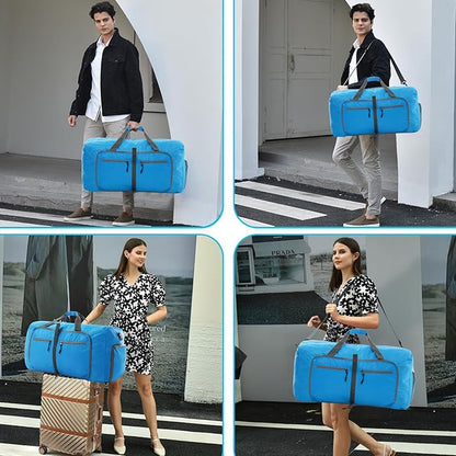 Felipe Varela Duffle Bag with Shoes Compartment and Adjustable Strap,Foldable Travel Duffel Bags for Men Women,Waterproof Duffel Bags