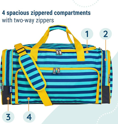 Wildkin Kids Weekender Duffel Bag – Carry-On Size for School, Travel, & Sleepovers