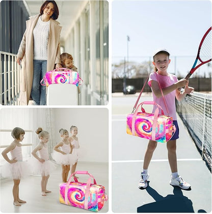 Duffle Bag for Girls & Women - Dance, Gymnastics & Travel Bag with Shoe Compartments