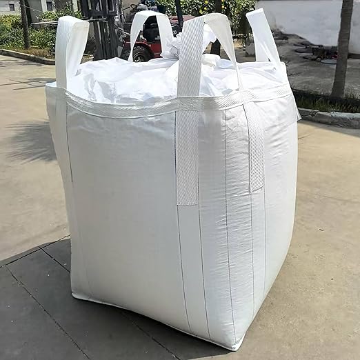 10 Pack ewori FIBC Jumbo Bulk Bag Diamond One Ton Bag 35.4"L x 35.4"W x 43.3"H 3300lbs SWL Safty Factor 3:1 Duffle Top Flat Bottom Heavy Duty Construction Woven Polypropylene Bags (10)