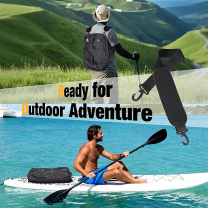 3 Pack Vacuum Bags for Travel with Pump, 3-Size Set Reusable Vacuum Compression Bags for Luggage, Space Saver IP67 Waterproof Vacuum Packing Cubes for Suitcase&Backpack, Black