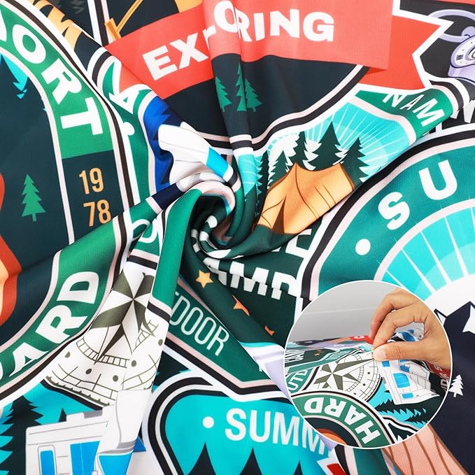 Travel Luggage Cover Protector Washable Suitcase Cover Fits 27-30 Inch Luggage (L,Color,Exploring)