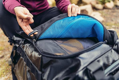 Gregory Alpaca 80L Water-Resistant Adventure Travel/Gear Organization Duffel Bag with Packing Cube Included, Obsidian Black