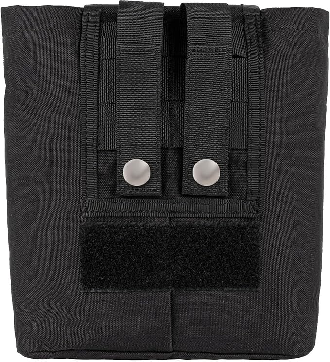 MOLLE Dump Pouch Roll Up Magazines Recovery Utility Admin Bag Drawstring Foldable Tool Mag Drop Waist Pack for Tactical/Range/Battle/Duty Belt Hunting Shooting Competition