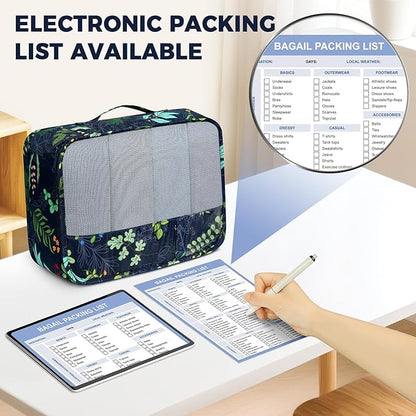 BAGAIL 9 Set Packing Cubes Luggage Packing Organizers for Travel Accessories