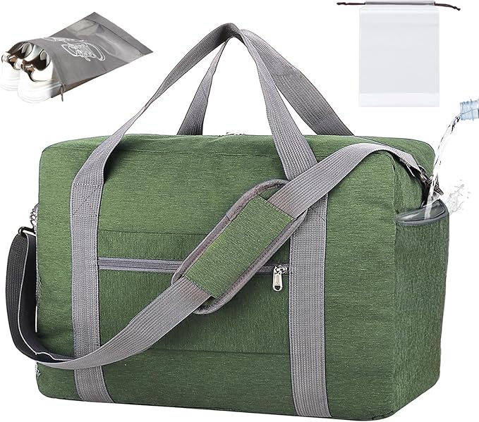 For Spirit Airlines Personal Item Bag 18x14x8 with Wet Pocket Foldable Travel Duffel Bag Underseat Carry on for Men & Women