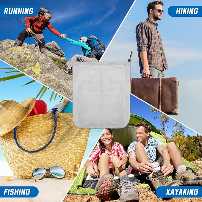 4 Pcs Travel Shoe Bags Spandex Shoes Pouch with Interior Divider and Drawstring for Women Men Luggage Packing(Grey)