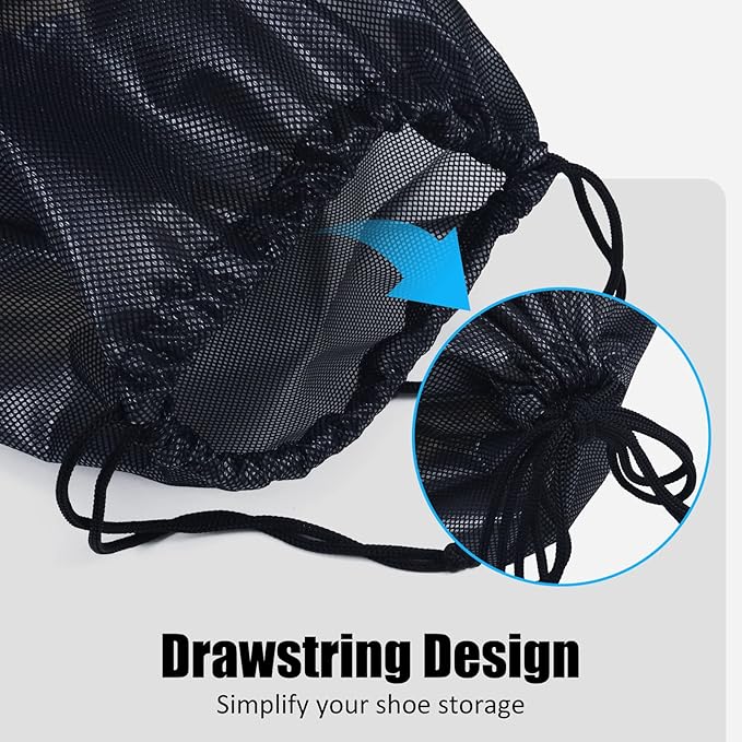 Gloppie Shoe Bags for Travel, (4-Pack) Shoe Storage Bag with Drawstring, Packing Organizer for Sneakers, Gym, Luggage, Closet, Weekender Overnight Travel Essentials