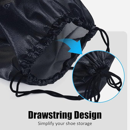 Gloppie Shoe Bags for Travel, (4-Pack) Shoe Storage Bag with Drawstring, Packing Organizer for Sneakers, Gym, Luggage, Closet, Weekender Overnight Travel Essentials