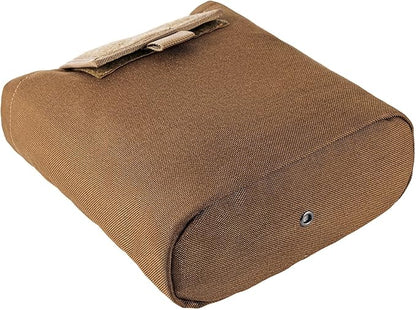 MOLLE Dump Pouch Roll Up Magazines Recovery Utility Admin Bag Drawstring Foldable Tool Mag Drop Waist Pack for Tactical/Range/Battle/Duty Belt Hunting Shooting Competition