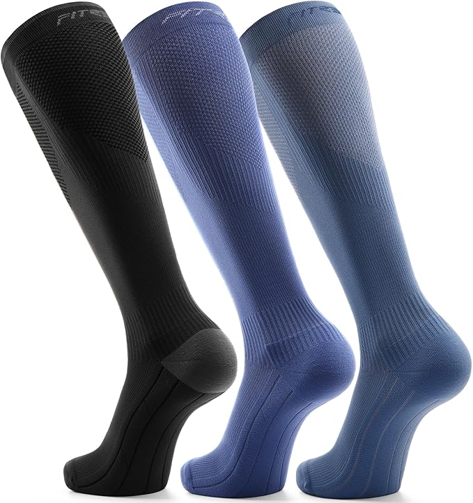 FITRELL 3 Pairs Compression Socks for Women and Men 20-30mmHg-Circulation Support Socks