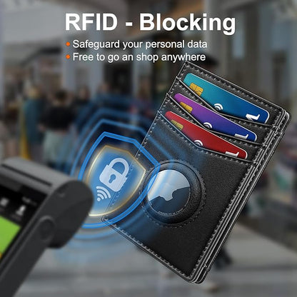 Airtag Slim Leather Wallet for Men - 12-Card Capacity, Magnetic Closure, Money Clip & Simplified Bill Compartment, RFID Blocking (4.3" x 3.0") | Gift Boxed