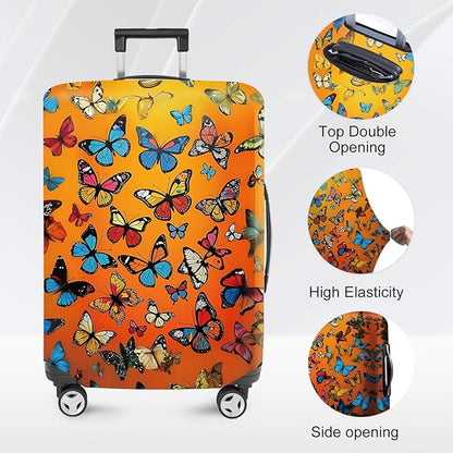 ANNA QUEEN Travel Luggage Cover Suitcase Protector Suitcase Cover Anti-Scratch,Stretchable Bag Cover Washable Durable Polyester