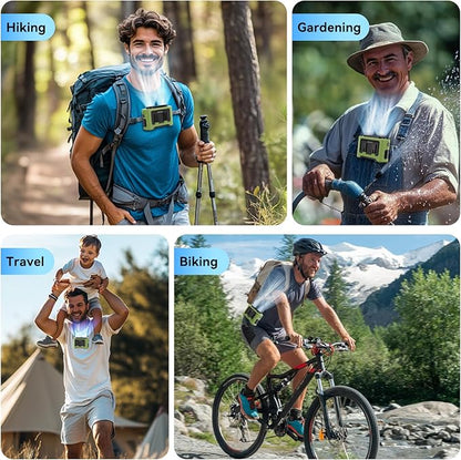 AMACOOL 14500mAh Portable Waist Fan, Strong Wind Power for Full Body Cooling Shirt Fan, 5 Speed Wearable Belt Clip on Fans, Battery Operated Personal Neck Fans, for Outdoor Work Camping Travel