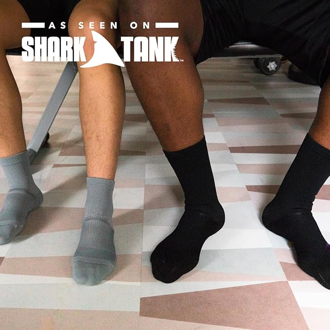Apolla The Performance Compression Crew Socks for Men & Women, 20-30 mmHg, As Seen on Shark Tank, Ankle, No Show Sock, 1 pair