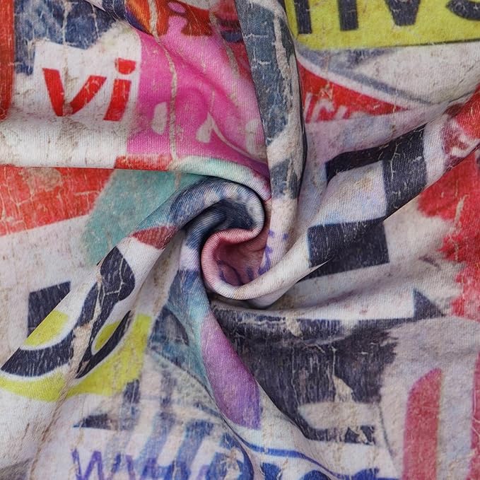 Explore Land Travel Luggage Cover Suitcase Protector Fits 31-32 Inch Case (Retro Pictorial, XL)