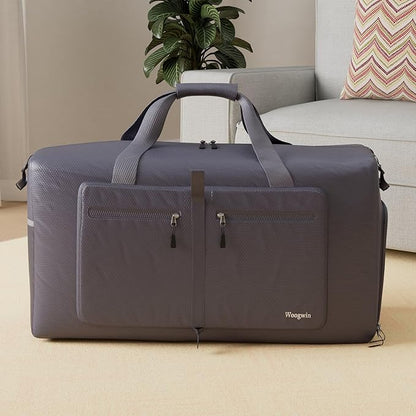 Woogwin Travel Duffel Bag Large Foldable Waterproof Overnight Bag for Beach Swim Bags Pool Sports Gym