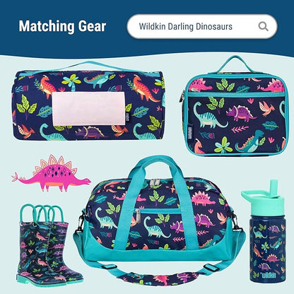 Wildkin 12-inch Kids Backpack – Padded, Adjustable, Ideal for Daycare & Travel - Darling Dinosaurs