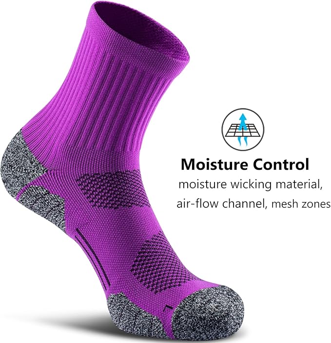 CWVLC Cushioned Compression Sport Quarter Socks for Men Women Youth