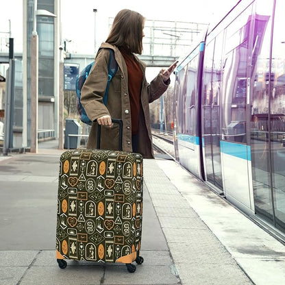 HYPER VENTURE Washable Luggage Cover - Fashion Suitcase Protector Fits 31-32 Inch Luggage (Wilderness Mark, XL)