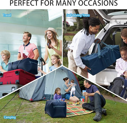 Foldable Duffel Bag 30" / 75L Lightweight with Water Rresistant for Travel-Navy Blue