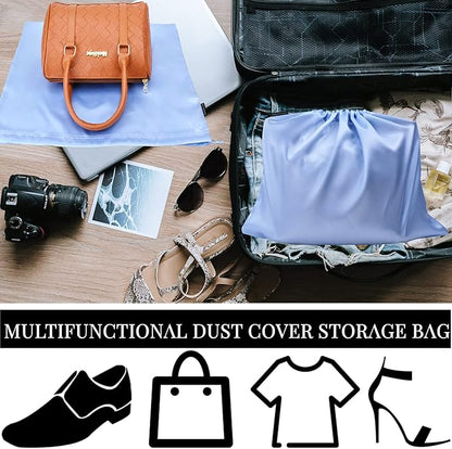 GONGKANGYUAN 6 Pack Dust Bags for Handbags – Silk Drawstring Storage Pouch, Dustproof Travel Organizer for Purses, Shoes & Boots