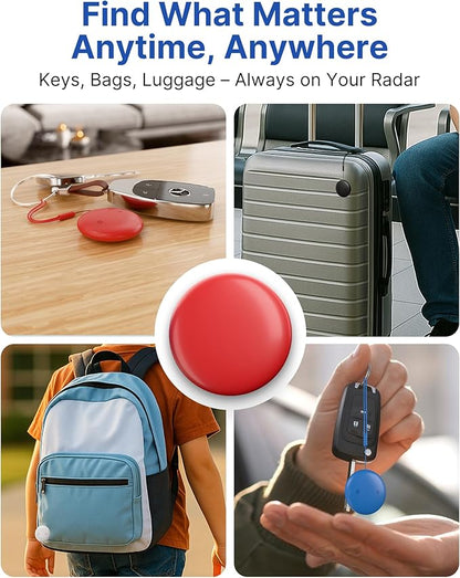 Air Tags Tracker 4 Pack:Bluetooth Item Finder Works with Apple Find My, iOS Only – Key Finder, Pet Tracker, Luggage Locator, Wallet & Backpack Tag – Replaceable Battery (Reef Accent Pack)