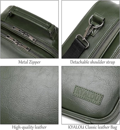 KYALOU Electronics Travel Organizer, Large Electronic Accessories Cable Case with Adjustable Dividers, Waterproof Tech Storage Bag Gifts with Double Layers for Cord, Charger, Power Bank - Olive Green