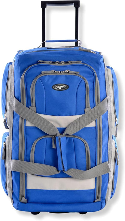 Olympia U.S.A. 29 inch Jumbo Size 8 Pockets Wheeled Rolling Duffel Bag Water Resistant Luggage Lightweight Travel Suitcase with Retractable Handle