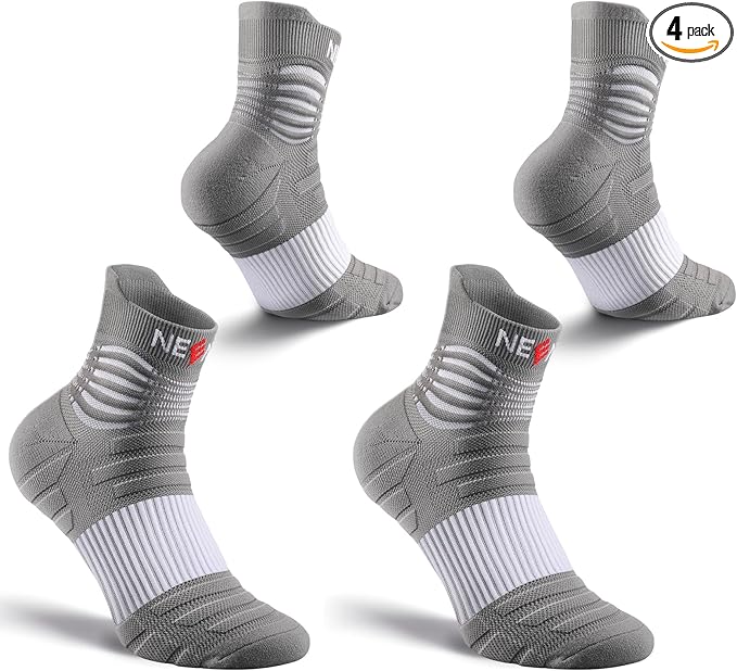 NEENCA Medical Compression Socks for Women & Men Circulation—2 Pairs, Ankle Compression Stockings for Pain Relief, Plantar Fasciitis, Swelling, Running, Nurses, Travel, Pregnancy, Flying. 20-30 mmHg