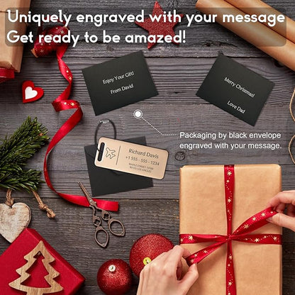 Personalized Luggage Tags for Suitcases 4 Pack - Stainless Steel Custom Luggage Tags for Backpacks & Bags, Sturdy, Waterproof & Heavy Duty (Rose Gold / 3" x 1.25")