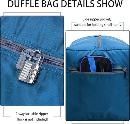 2 Packs Foldable Duffel Bag 30" / 75L Lightweight with Water Rresistant for Travel