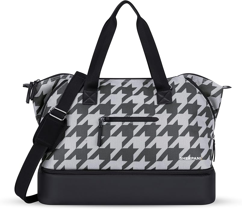 Sherpani Boston, Anti Theft Weekender Bags, Travel Duffel Bag, Carry On Tote Bag with Removable Shoe Bottom Compartment