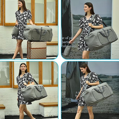 Felipe Varela Duffle Bag with Shoes Compartment and Adjustable Strap,Foldable Travel Duffel Bags for Men Women,Waterproof Duffel Bags